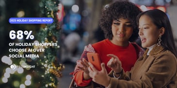 Two Gen Z consumers using their phone to holiday shop