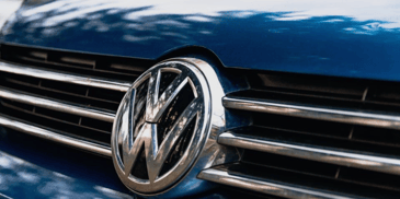 The grill of a Volkswagen car