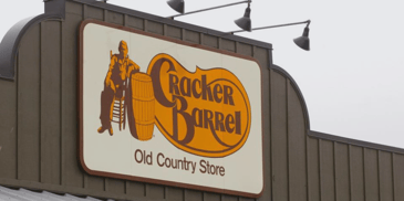 Cracker Barrel sign outside of the restaurant