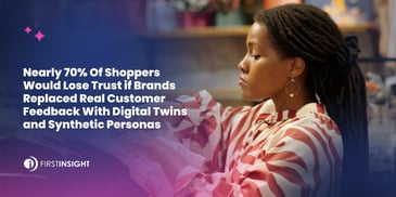 A concerned looking woman browsing a shirt rack in a store