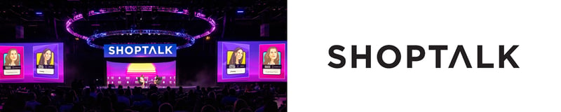 Shoptalk logo and main stage photo